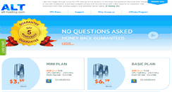 Desktop Screenshot of alt-hosting.com